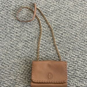 Tory Burch Brown Leather Crossbody Purse